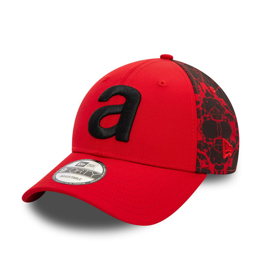 New Era Mens Crackle Print 9Forty Cap ~ Aprilia red