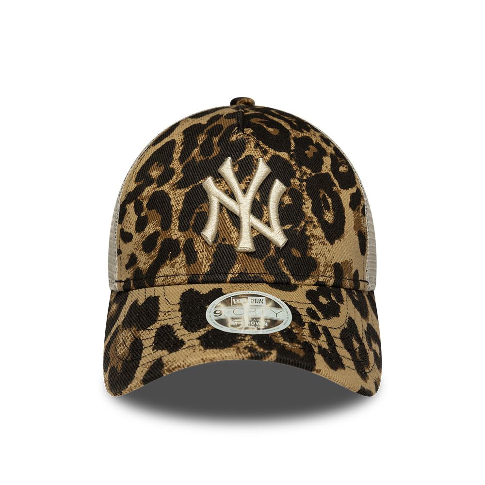 New York Yankees Womens Leopard Trucker 9Forty New Era Cap