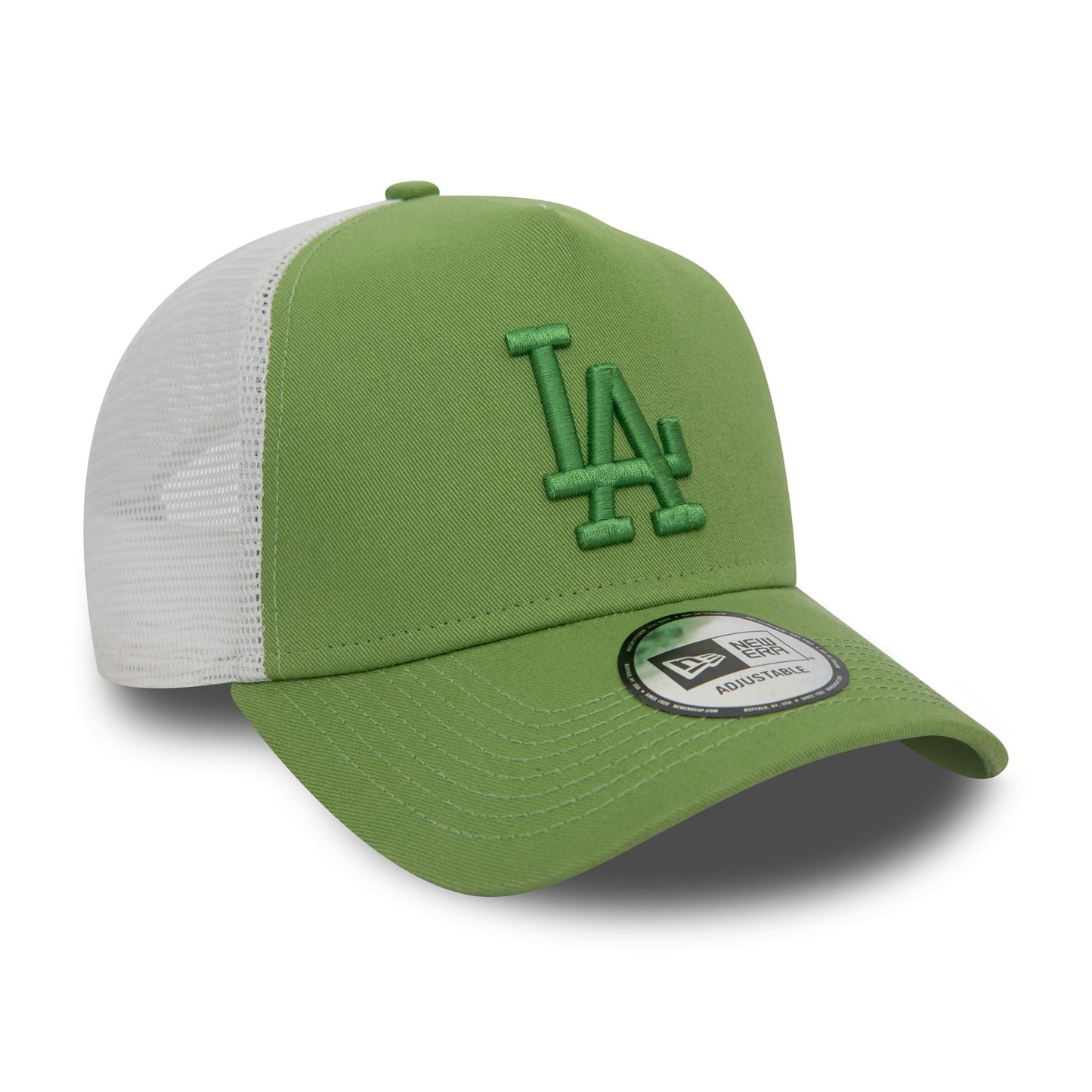 New Era Mens League Essential Adjustable Trucker Cap ~ LA Dodgers green