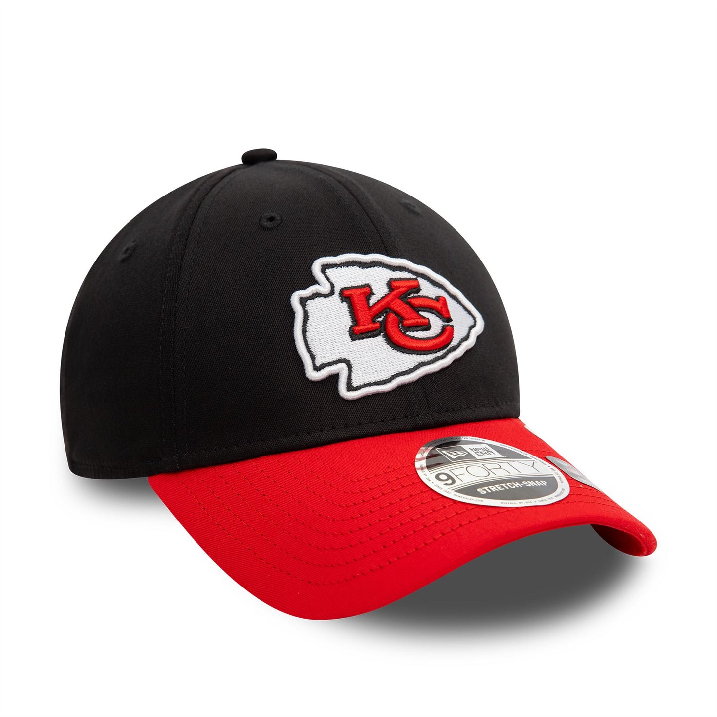 Kansas City Chiefs NFL Black 9FORTY Stretch Snap Adjustable Cap