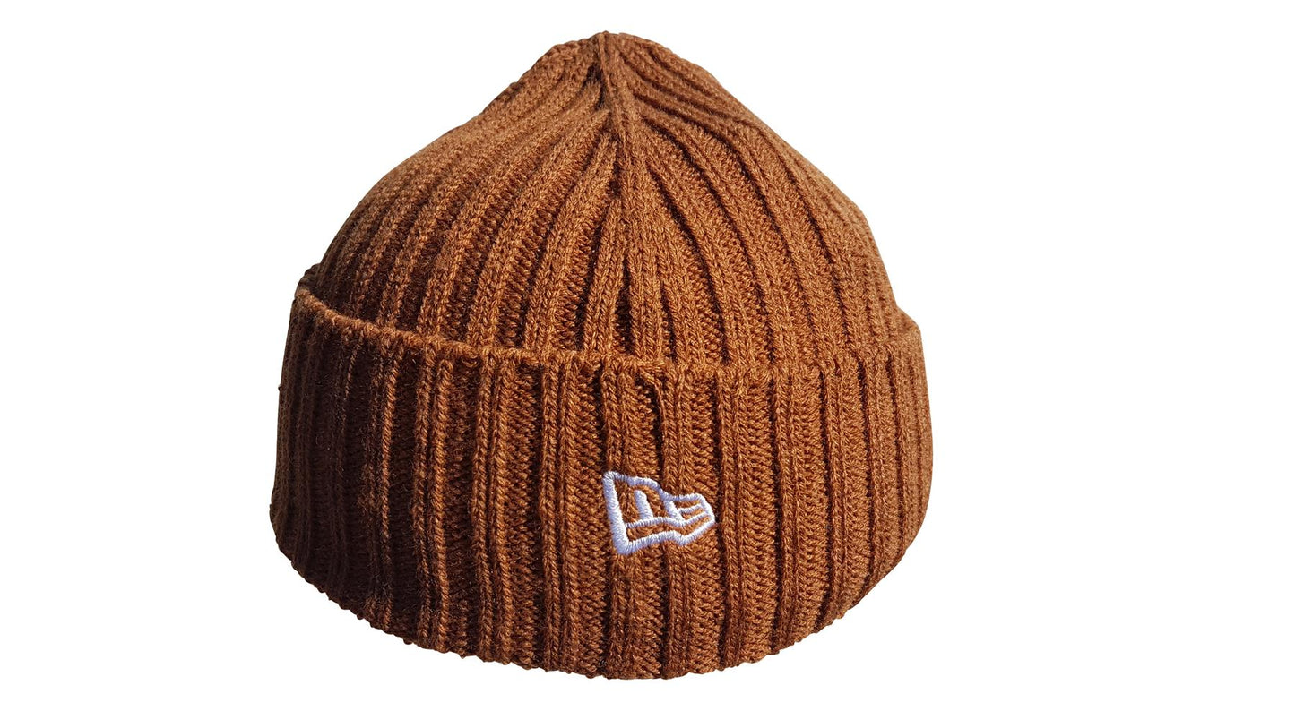 New Era Mens Short Cuff Beanie ~ New Era brown