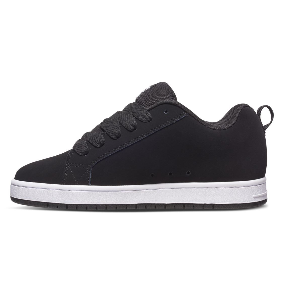 DC Shoes Men’s Leather Court Graffic Sneaker Colour Black/White