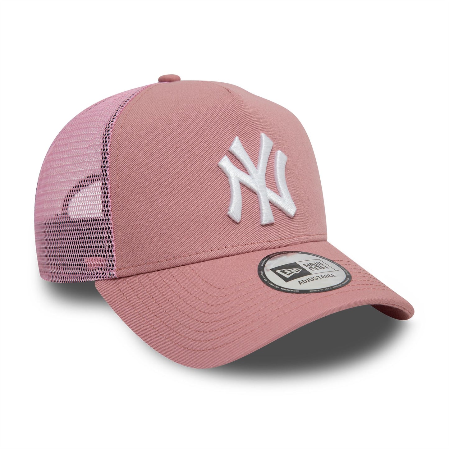 New York Yankees League Essential Dark Pink 9FORTY A-Frame Trucker Adjustable Cap
