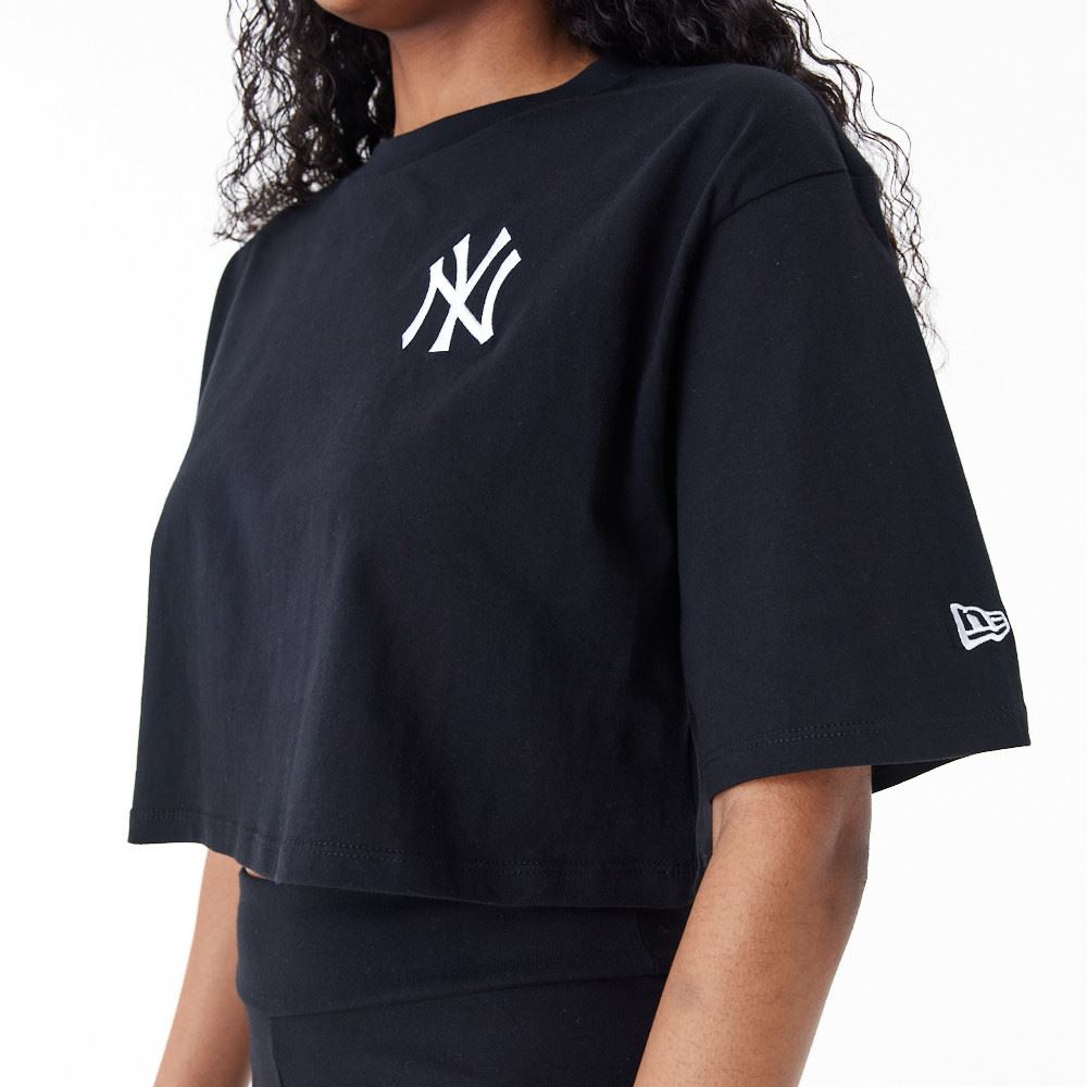 New York Yankees tshirt short sleeve womens cotton crew neck black Lifestyle