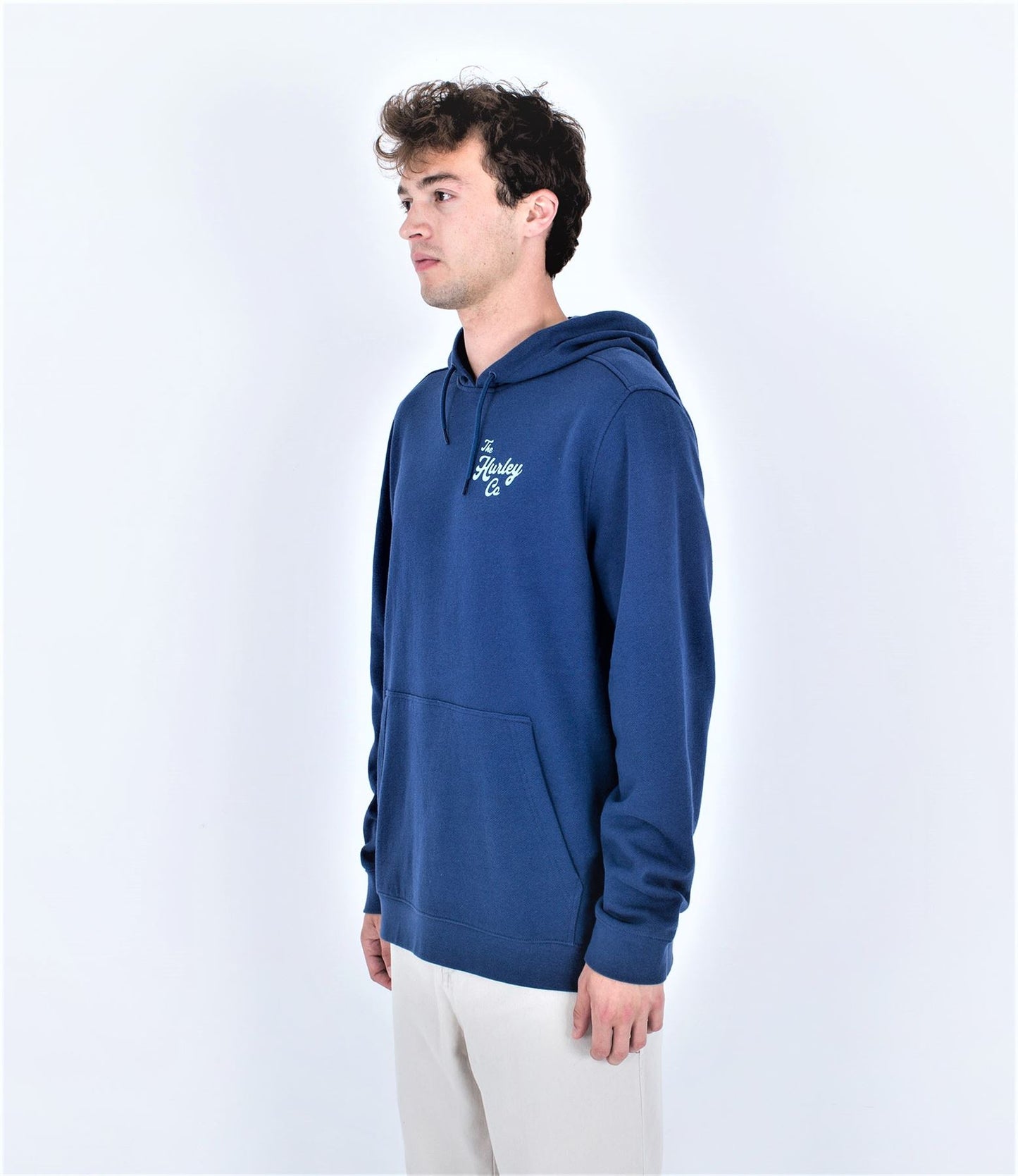 Hurley Mens Solid Sweatshirt Hoodie ~ Ukelele Fleece blue void