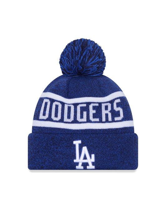 New Era Mens Knitted Jake Bobble Cuff Beanie ~ LA Dodgers blue