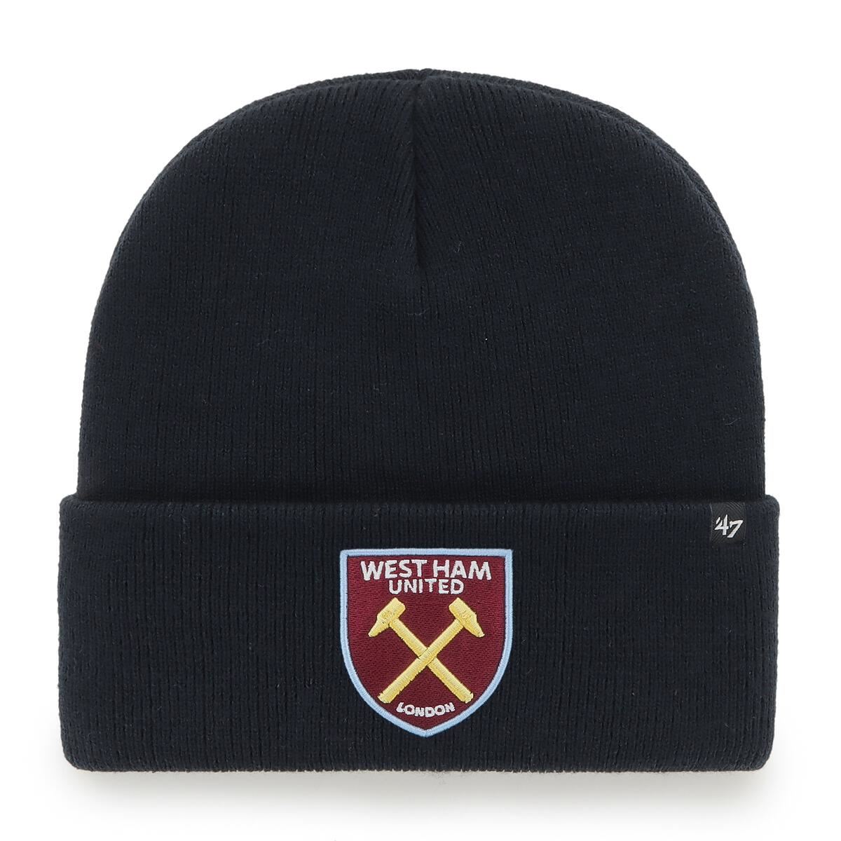 West Ham United FC Cuff Knit Black 47 Brand Beanie