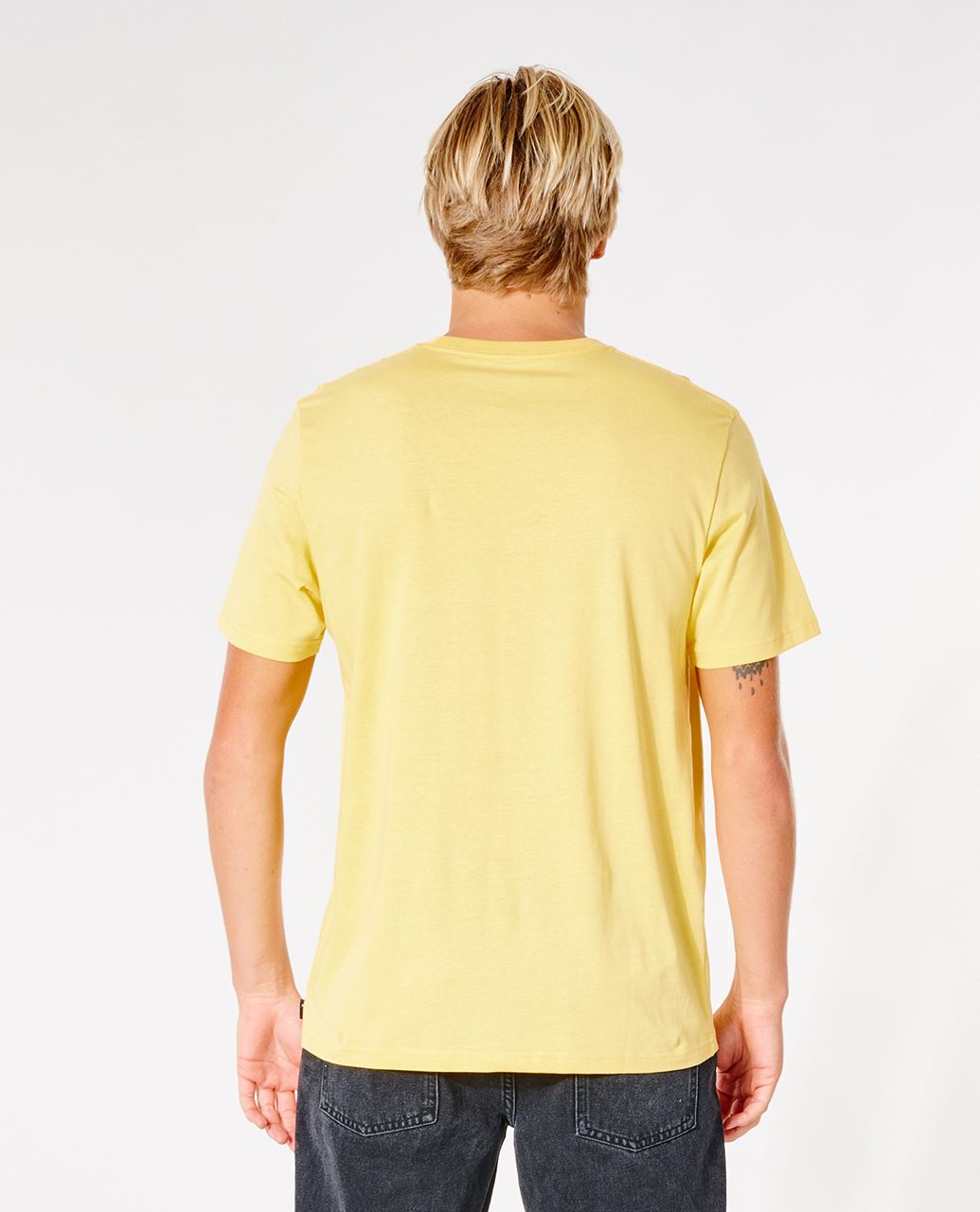 Rip Curl Men's T-Shirt ~ Fill Me Up retro yellow