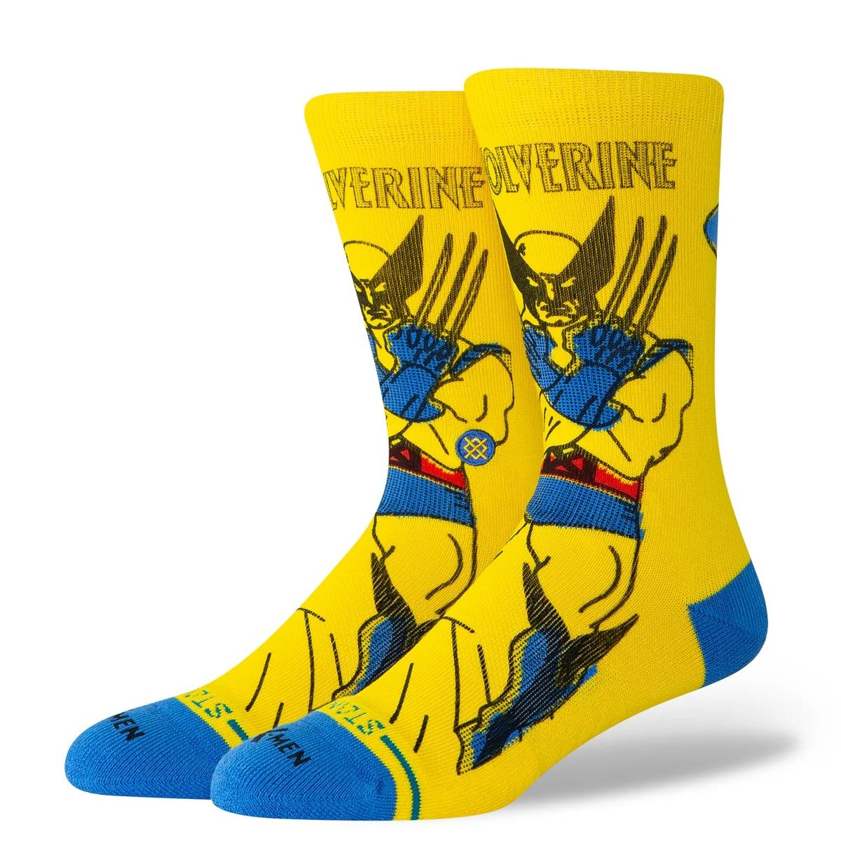 Wolverine Yellow Mens Crew Socks Stance