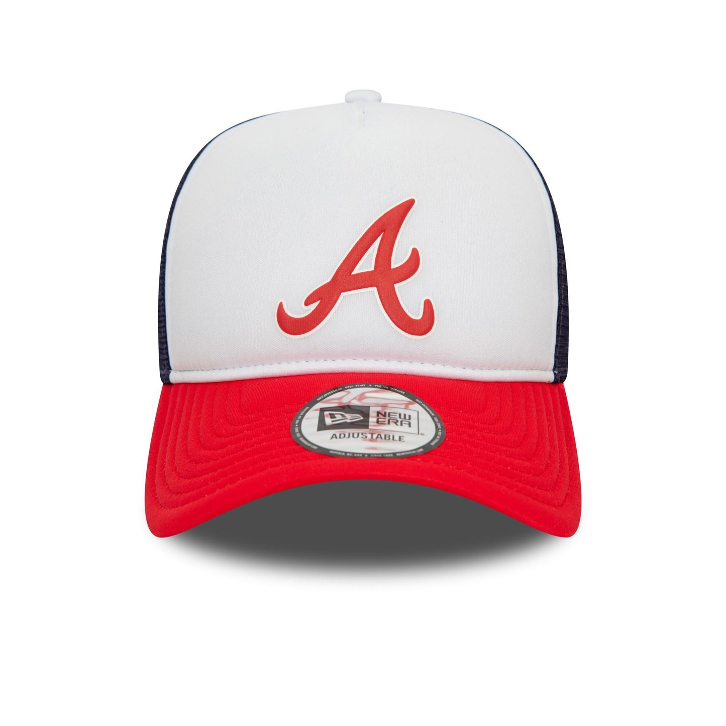 New Era Mens MLB Logo Trucker Cap ~ Atlanta Braves red