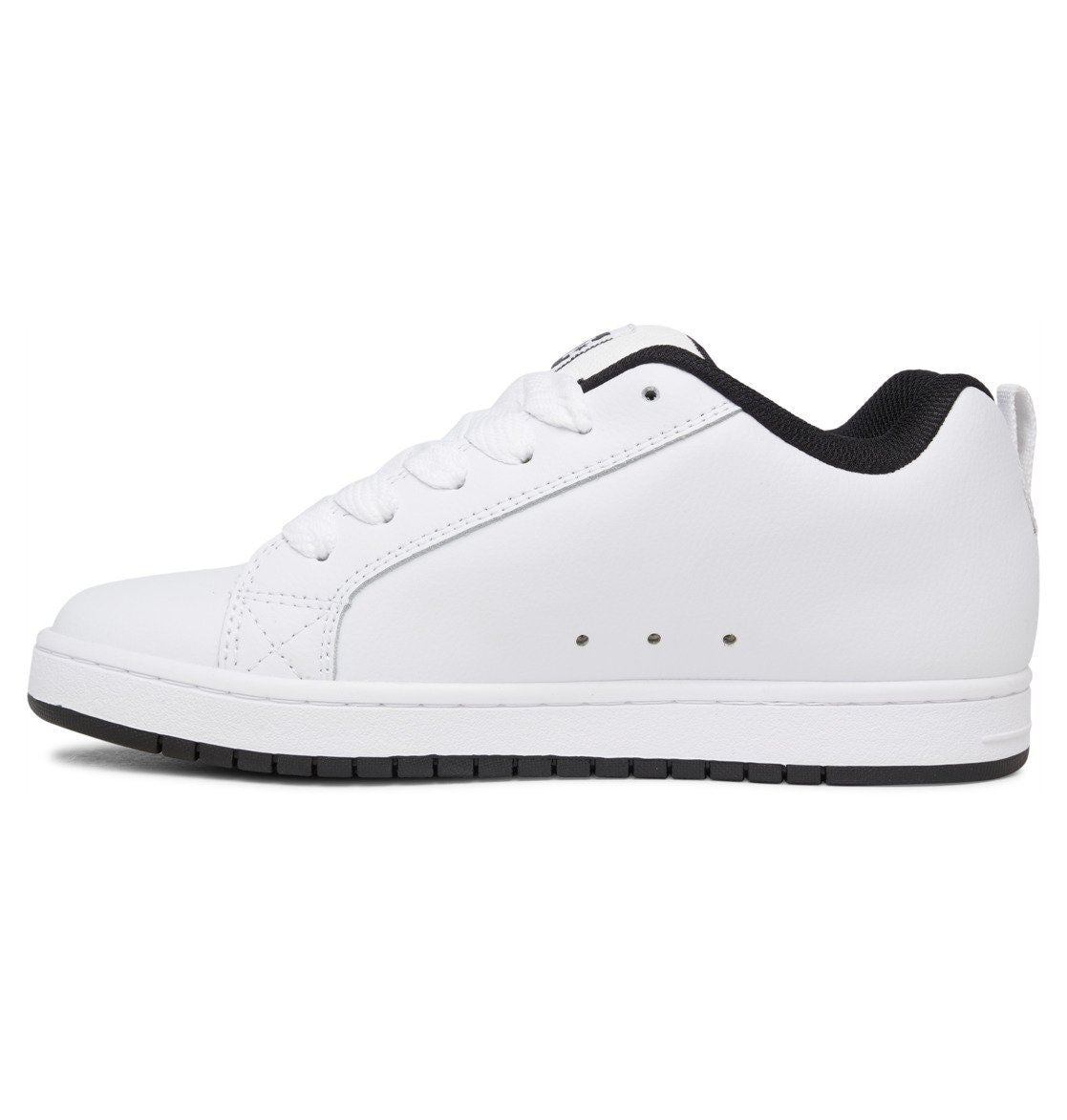 DC Shoes Men’s Leather Court Graffic Sneaker Colour White/Black