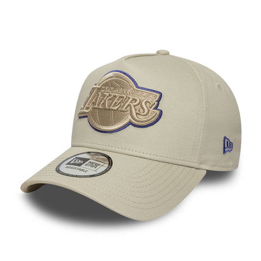 LA Lakers Team Outline Cream 9FORTY E-Frame Adjustable Cap
