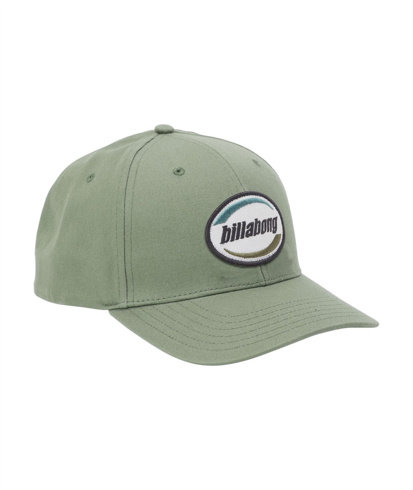 Billabong 6 Panel Mens Snapback Curved Peak Cap ~ Walled sage