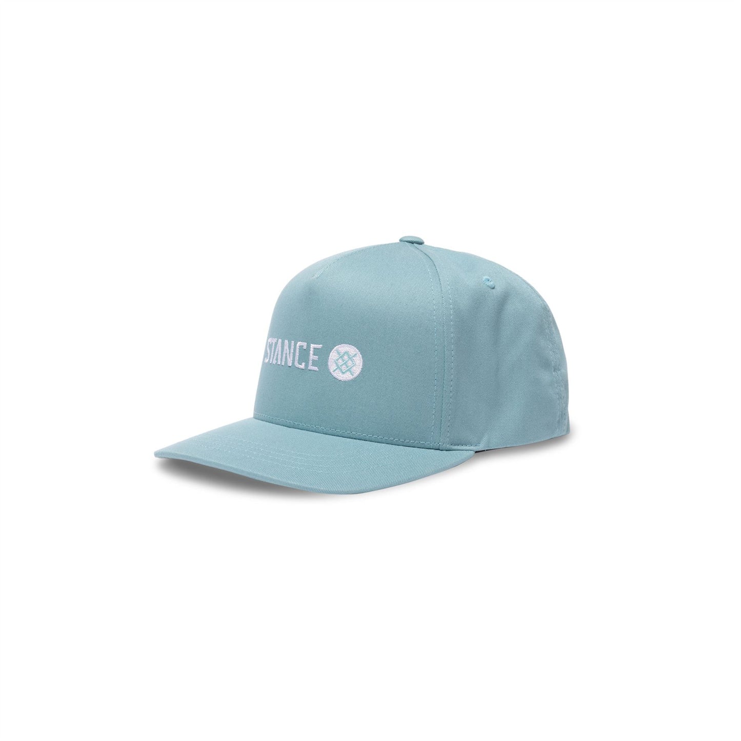 Stance 6 Panel Mens Snapback Curved Peak Cap ~ Icon teal
