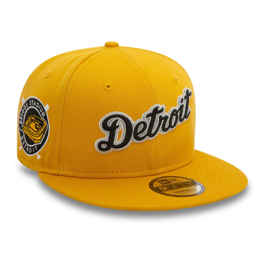 Detroit Tigers Wordmark Patch Dark Yellow 9FIFTY Cap