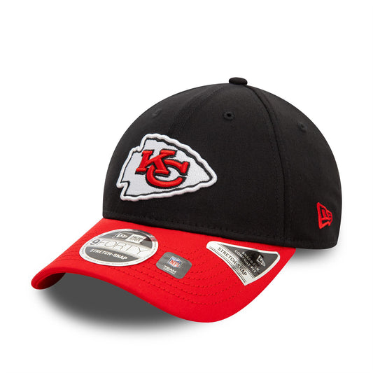 Kansas City Chiefs NFL Black 9FORTY Stretch Snap Adjustable Cap
