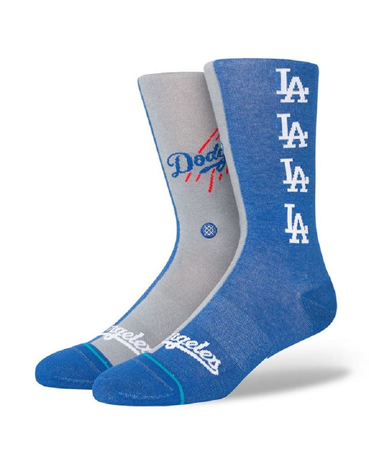 Stance Men's Crew Socks ~ LA Dodgers Split blue  (L)