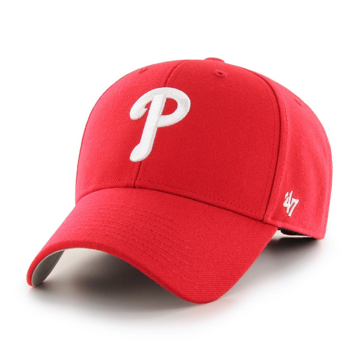 47 Brand Mens 6 panel Adjustable MVP Cap ~ Philadelphia Phillies red