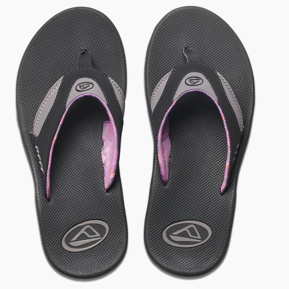 Reef Womens Sandals With Bottle Opener ~ Fanning black/grey