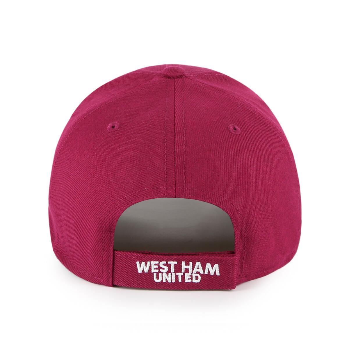 47 Brand Mens 6 panel Adjustable Cap ~ West Ham United FC Claret