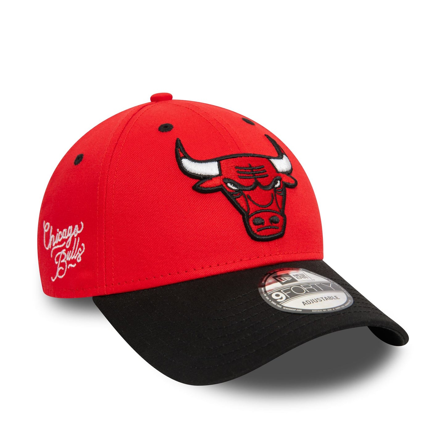New Era Mens NBA Side Patch 9Forty Cap ~ Chicago Bulls red