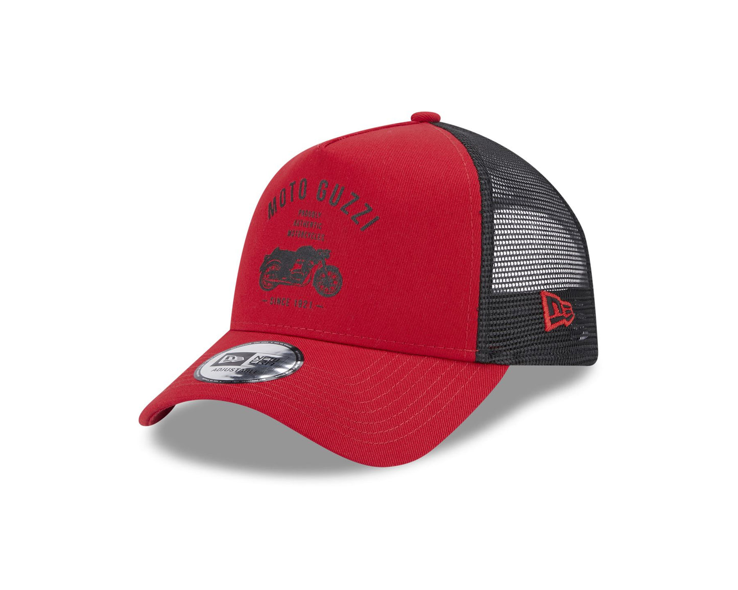 New Era Mens Heritage EF Snapback Trucker Cap ~ Moto Guzzi Red