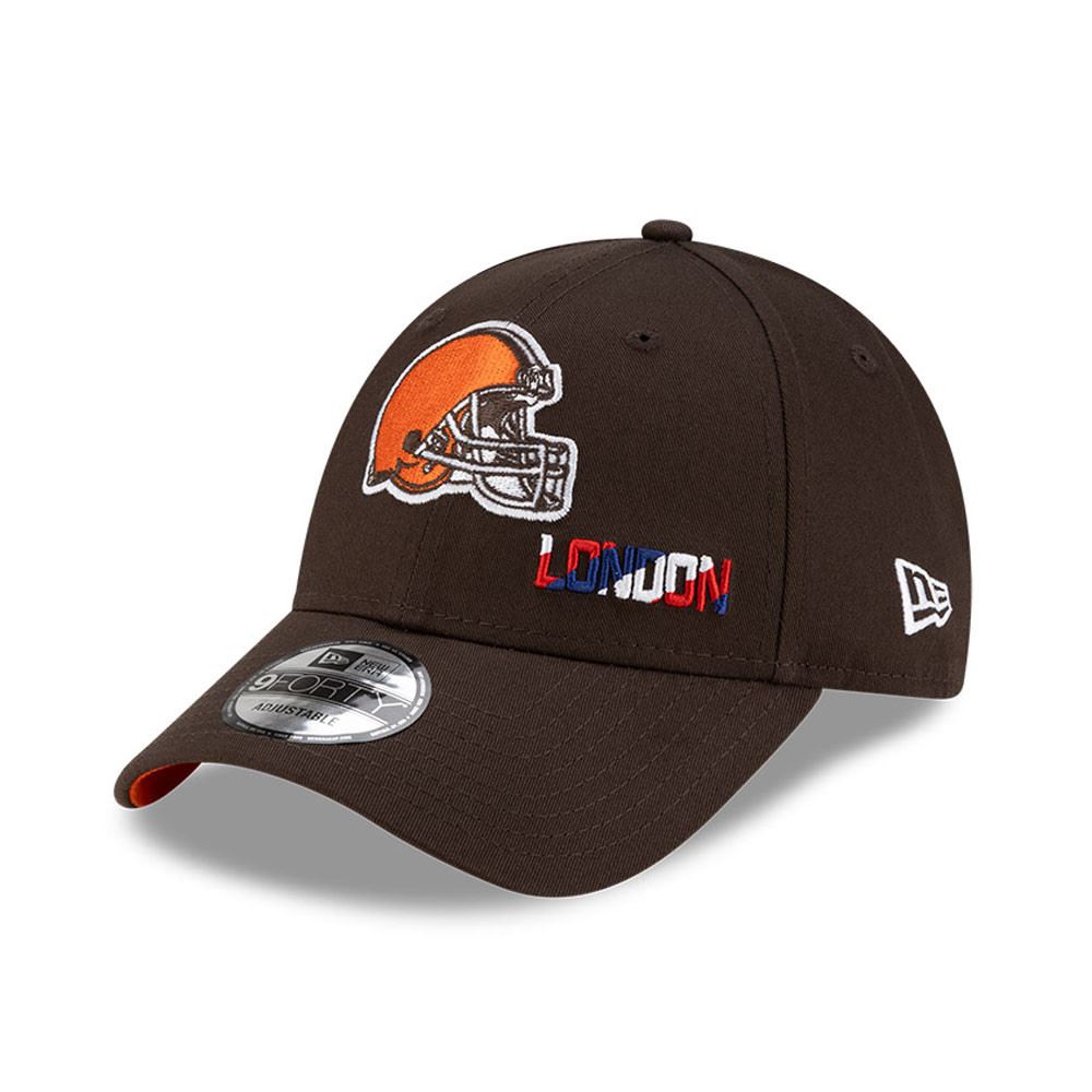 Cleveland Browns NFL London Games 9FORTY Adjustable Cap Dark Brown