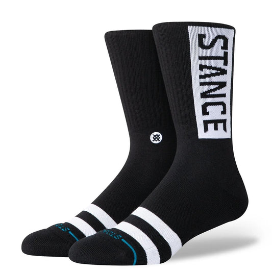 Og Mens Crew Black Socks Stance Small