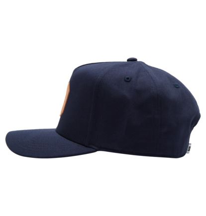 DC Shoes 6 Panel Snapback Curved Peak Cap ~ Reynotts blue