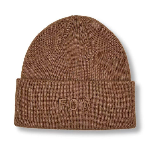 Fox Racing Wordmark Mens Knitted Brown Beanie