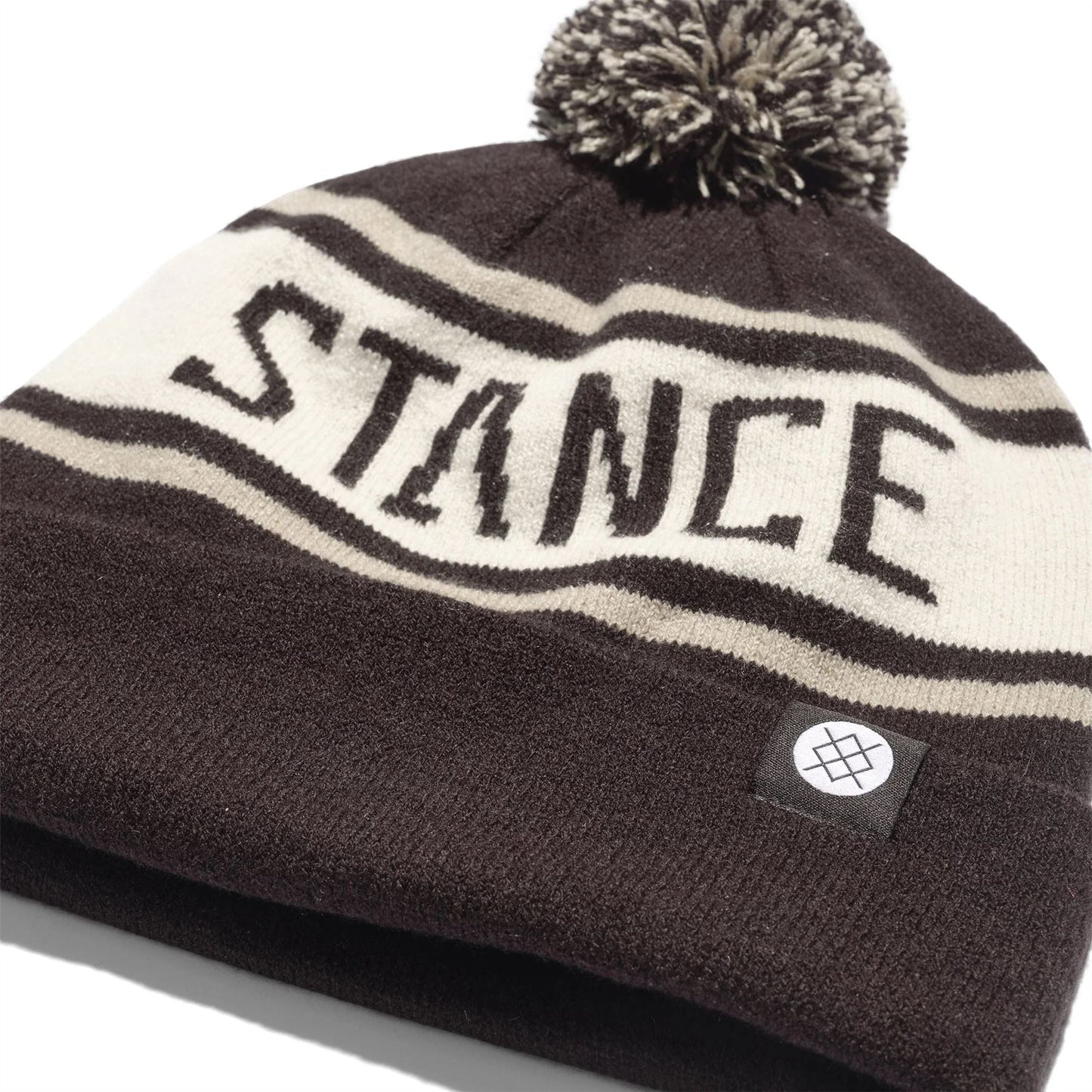 Stance Mens Cuff Knitted Pom Beanie ~ OG Pom black