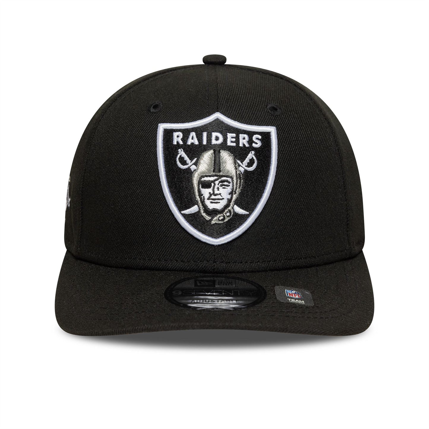 Las Vegas Raiders Patch Black 9SEVENTY Stretch-Snap Adjustable Cap