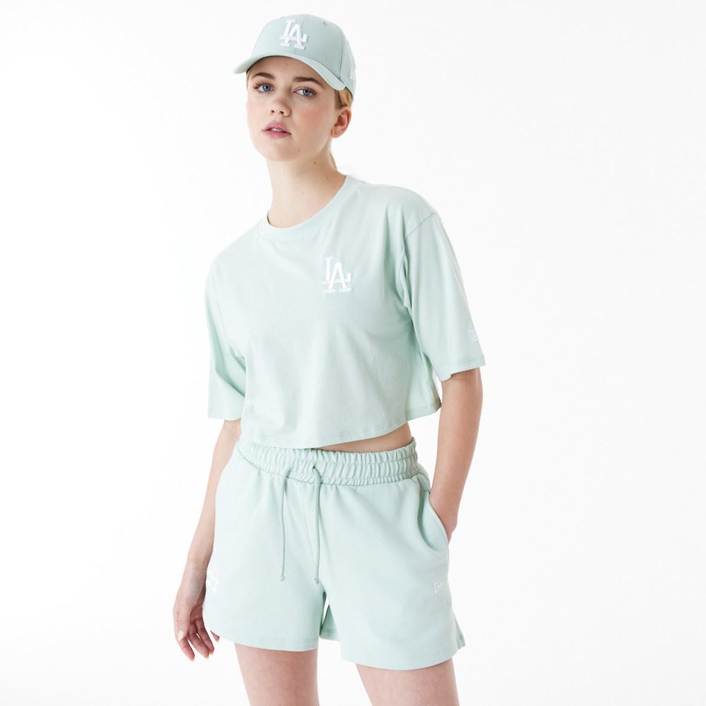 LA Dodgers Crop Tshirt Womens New Era Lifestyle Tshirt Mint