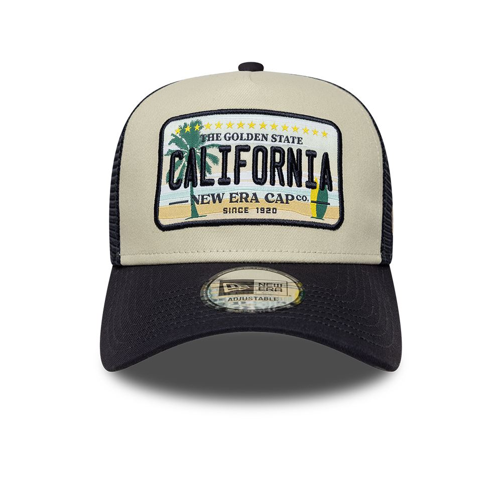 California Golden State Licence Plate 9Forty A-Frame Trucker Snapback Cap