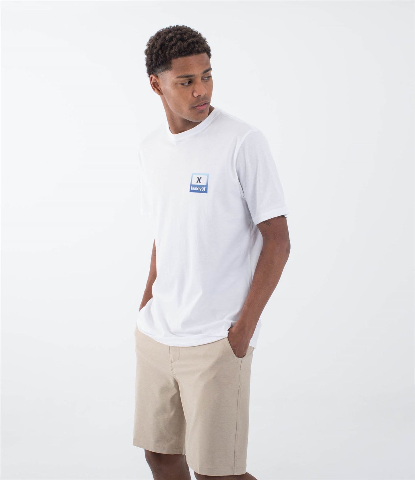 Hurley Divide T-Shirt White Short Sleeve