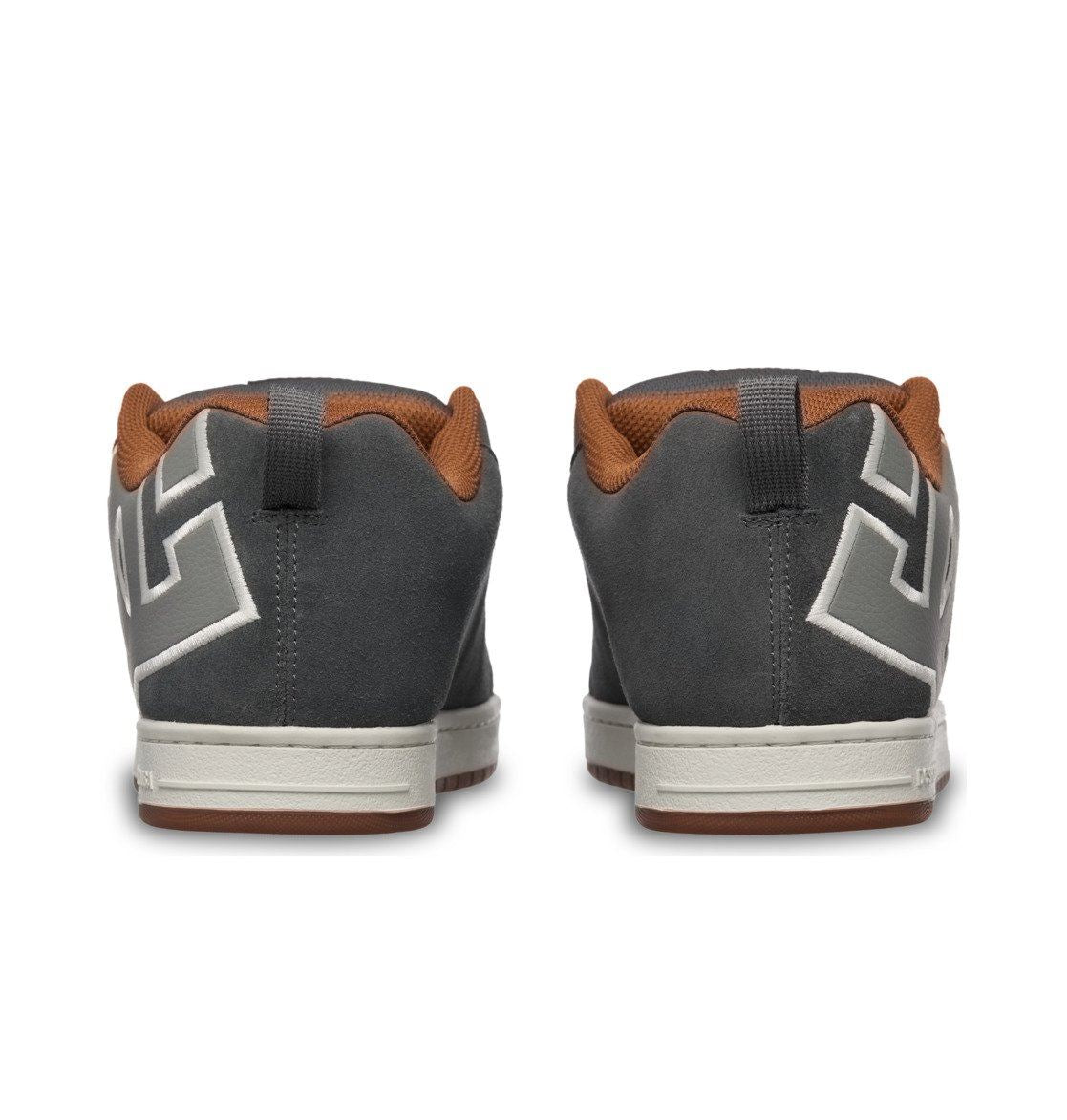 DC Shoes Trainers Leather Court Graffik Shoes Men Black Grey Gum