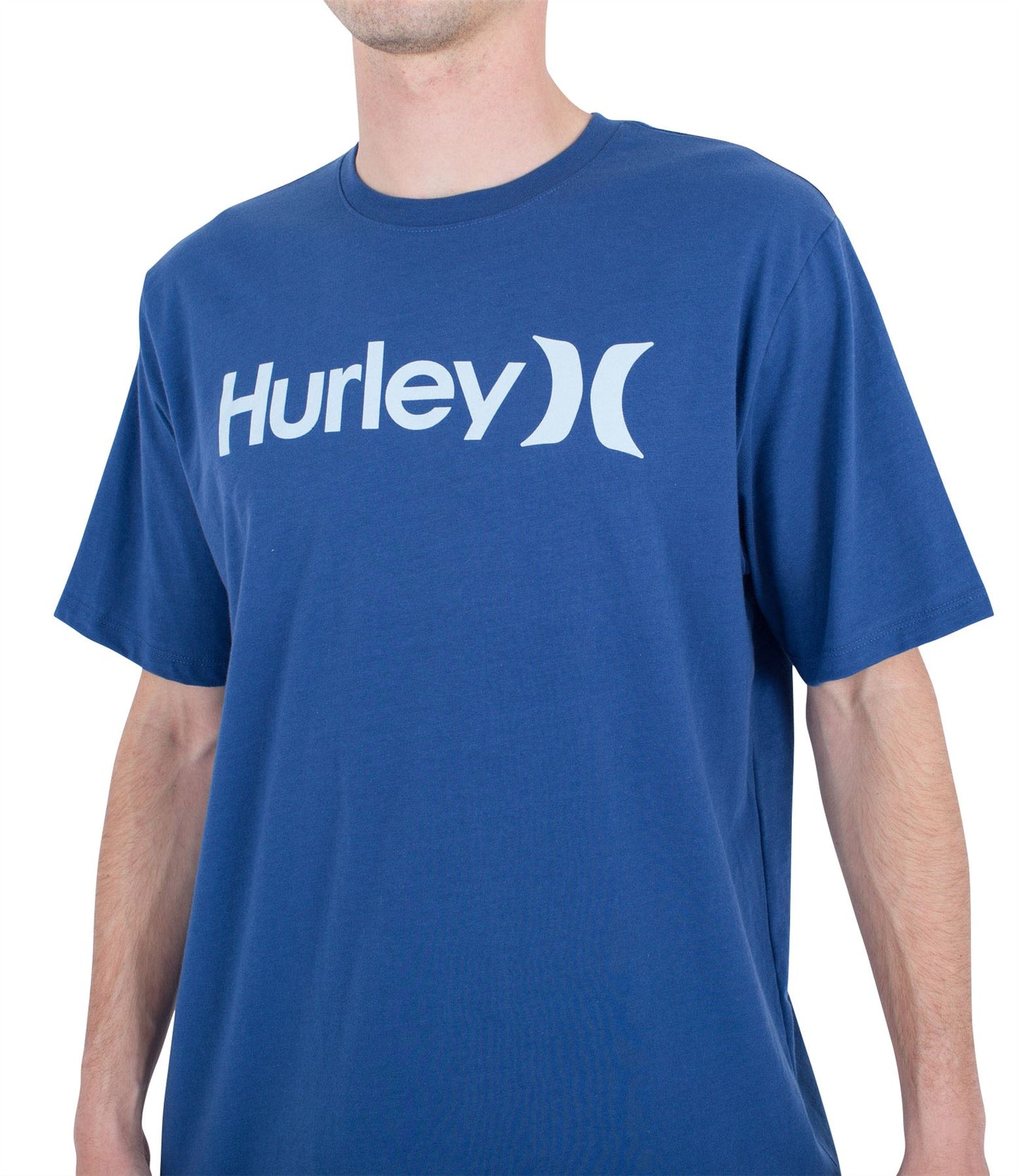 Hurley Mens Cotton SS T-Shirt ~ Everyday OAO blue