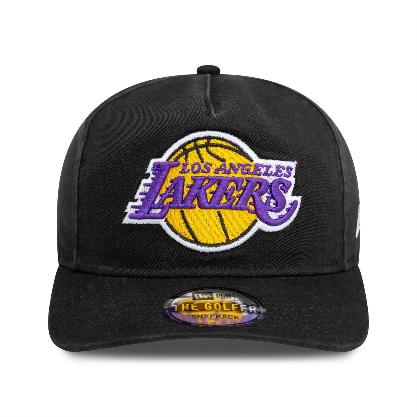 LA Lakers Washed Golfer Adjustable Black Cap