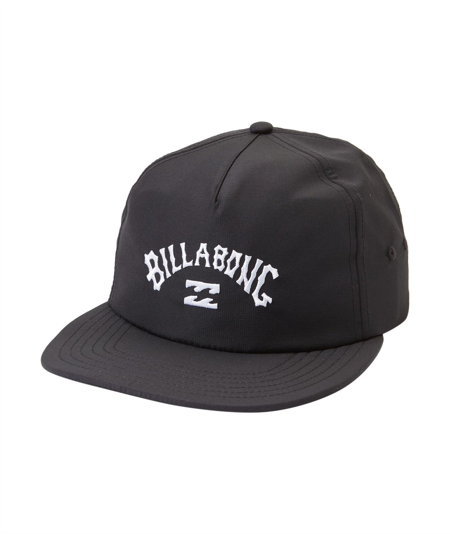Billabong 6 Panel Mens Adjustable Flat Peak Cap ~ Arch Team black