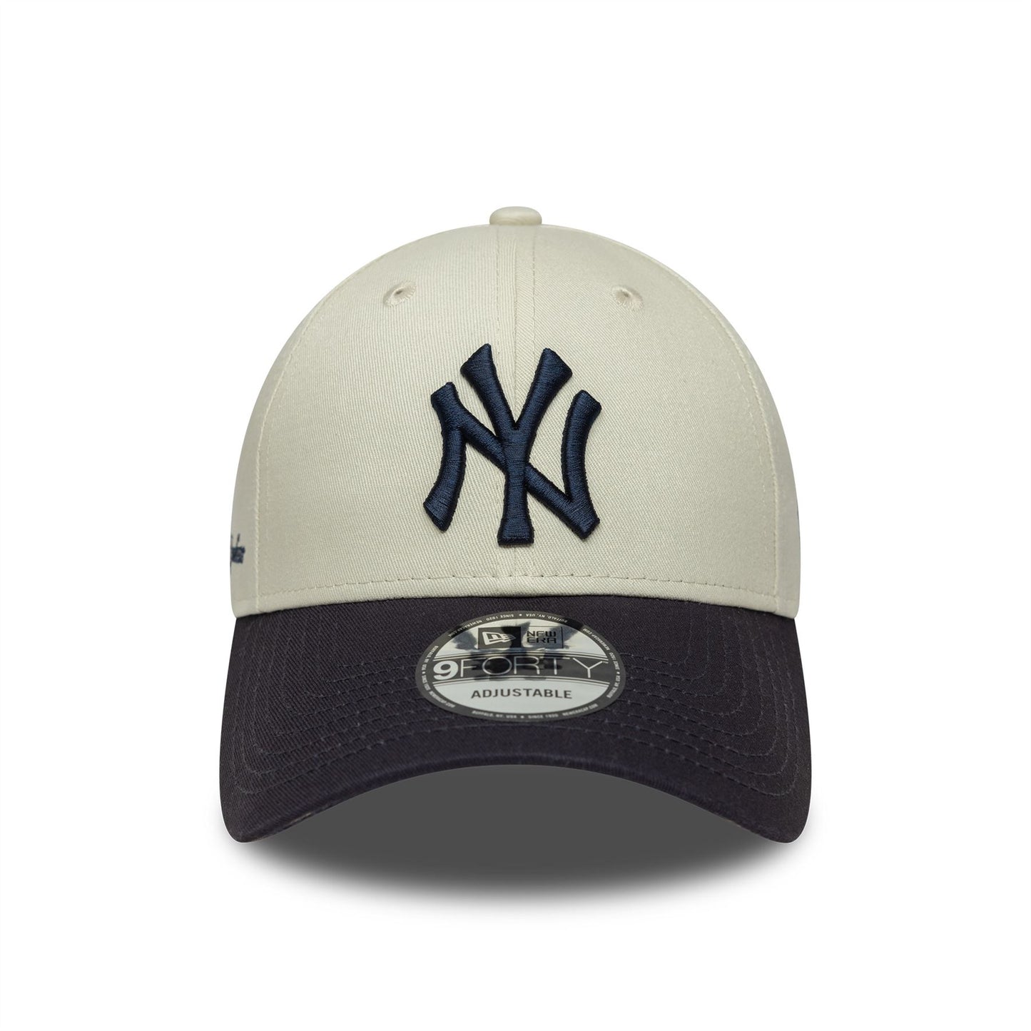 New York Yankees MLB Side Script Cream 9FORTY Adjustable Cap
