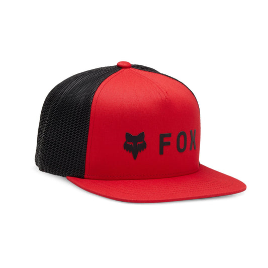 Fox Racing Mens Snapback Flat Peak Trucker Cap ~ Absolute Mesh red