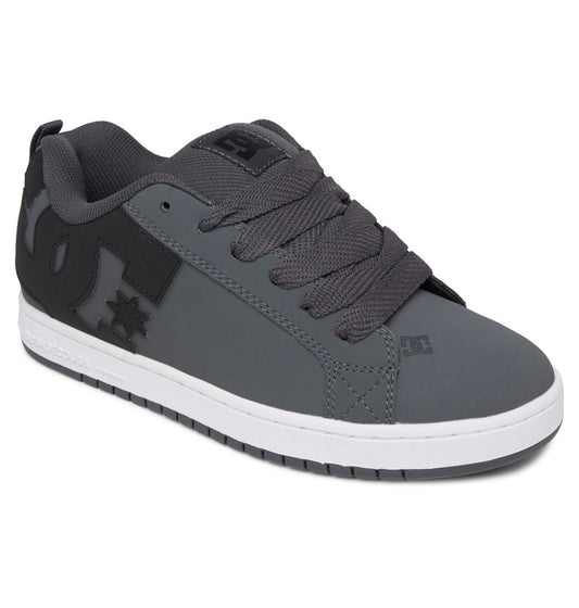DC Shoes Trainers Leather Court Graffik Shoes Men Grey Black White