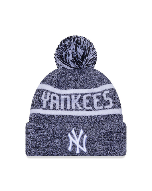 New Era Mens Knitted Jake Bobble Cuff Beanie ~ New York Yankees grey