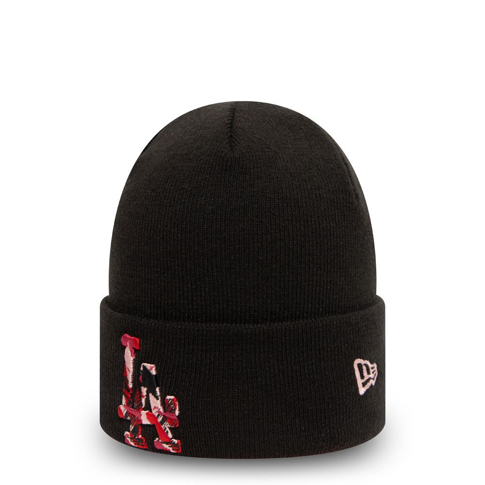 New Era Camo Infill Cuff Knitted Beanie ~ LA Dodgers red