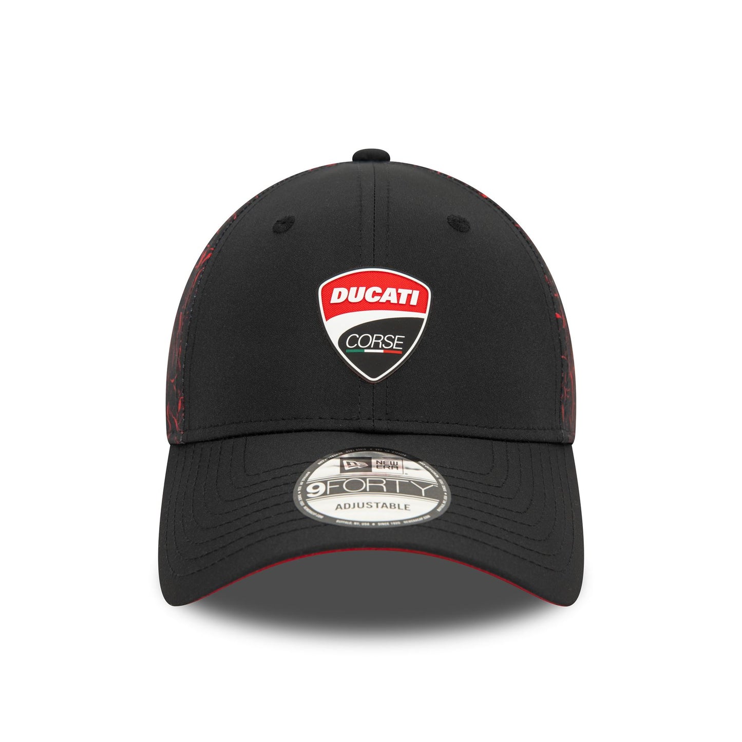 New Era Mens Crinkle AOP 9Forty Cap ~ Ducati black