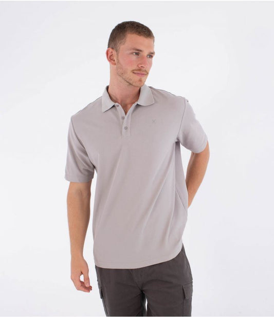 Hurley Mens Short Sleeve Bone Brown Polo Shirt