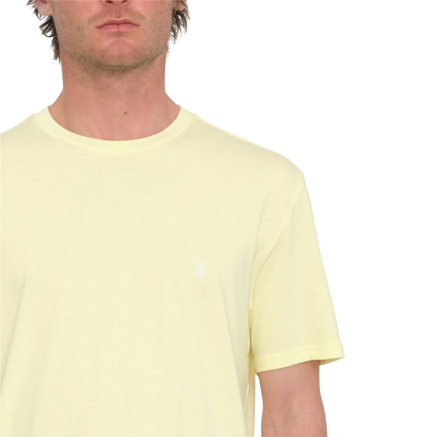 Volcom Mens SS Cotton Crew Neck T-Shirt ~ Stone Blanks yellow