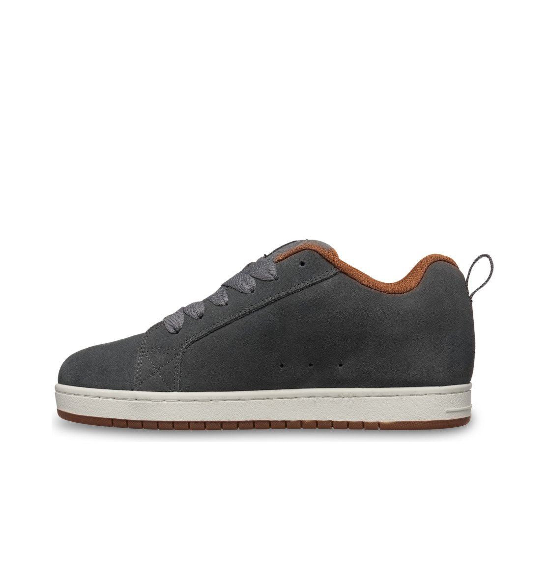 DC Shoes Trainers Leather Court Graffik Shoes Men Black Grey Gum