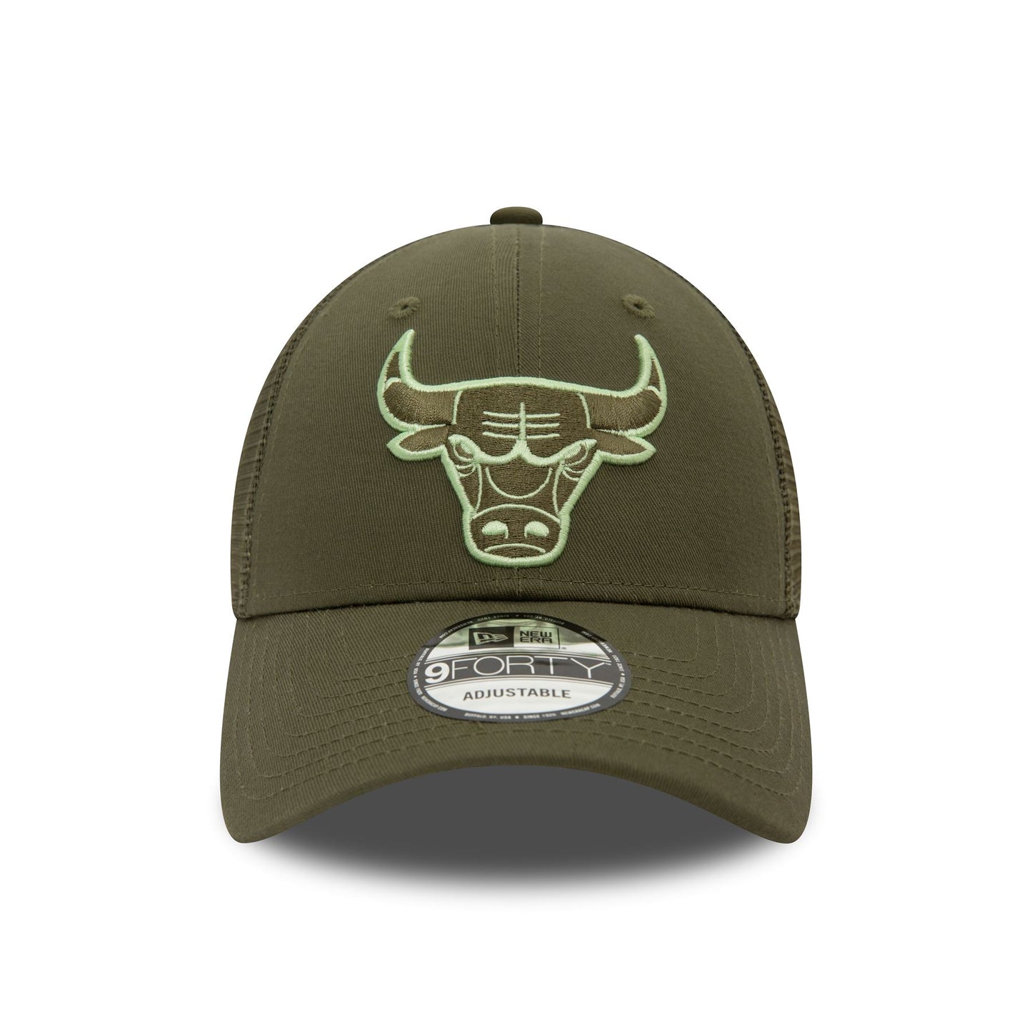 New Era Mens NBA 9Forty Trucker Cap ~ Chicago Bulls green