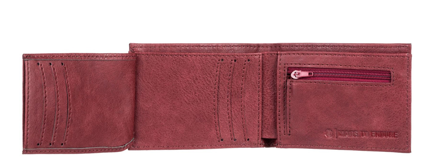 Element Bifold Wallet with CC, Note and Coin Pockets ~ Segur vintage red